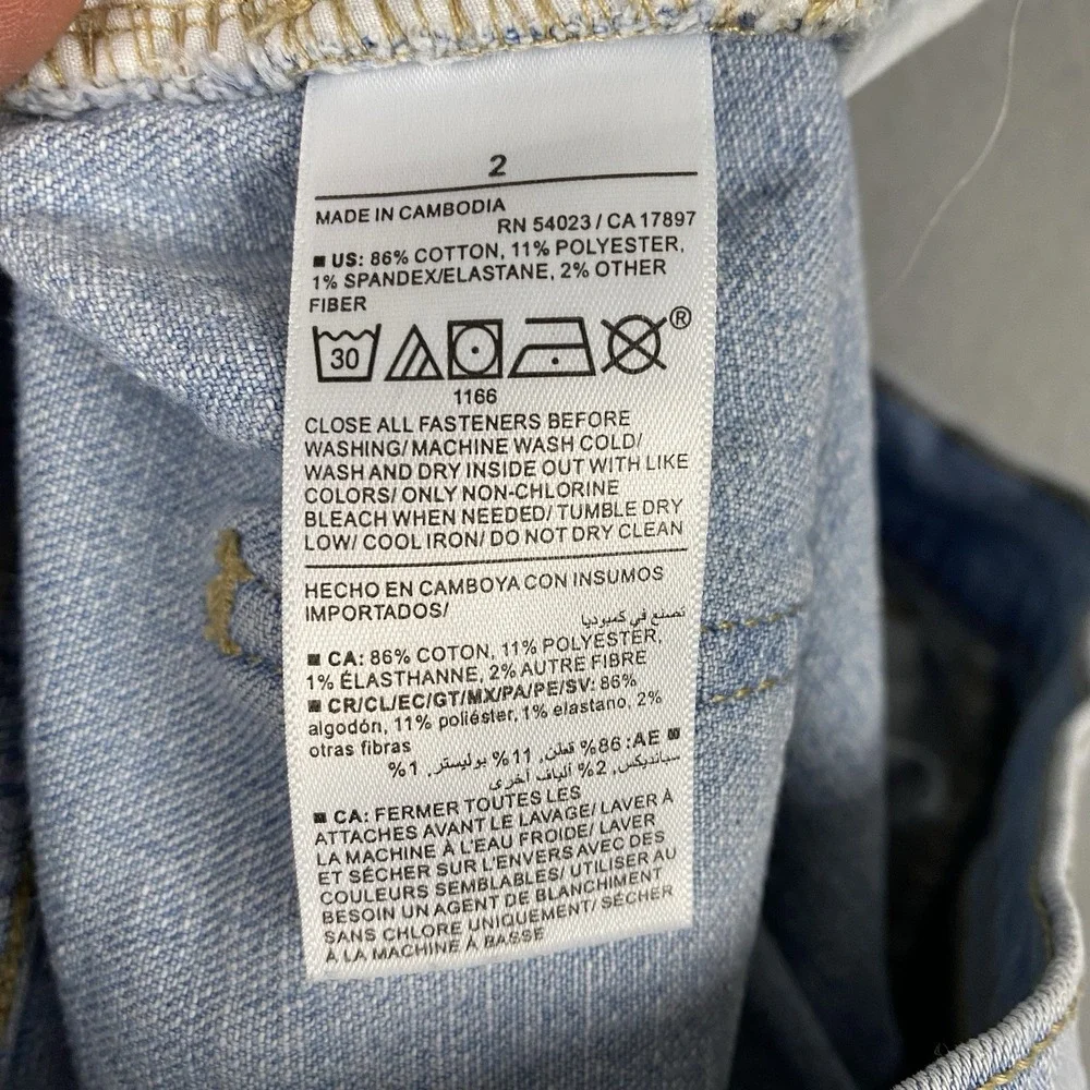 Old‎ Navy Mid Rise Wow Boyfriend Jeans Womens 2 Light Wash Stretch - Picture 6 of 9